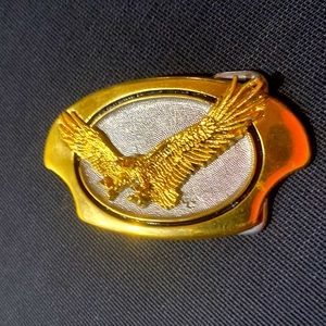 American Eagle 24 karat gold plated and silver belt buckle, limited edition.